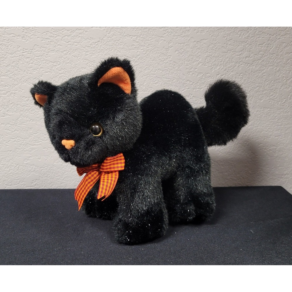 Vintage 1980s/90s Chosun International Halloween Black Cat Plush